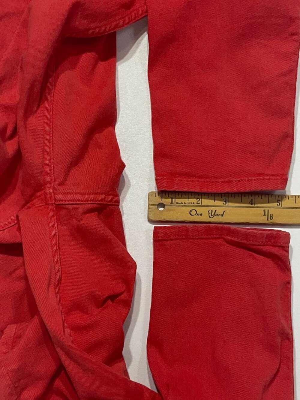 Sezane Size 28 Denim Perfect 7/8 Slim Coral/Orange Jeans Womens Ankle/Short 25" - Picture 13 of 15